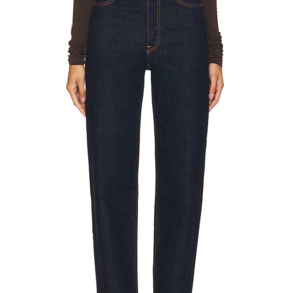 Levi’s Ribcage straight dark jeans